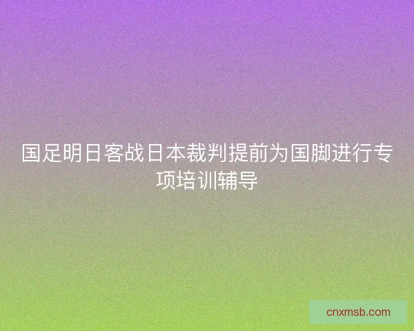 国足明日客战日本裁判提前为国脚进行专项培训辅导